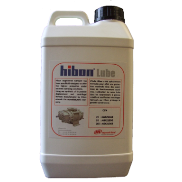 Hibon lube, lubricating oil, decal for positive displacement blowers, vacuum pumps, and truck blowers.